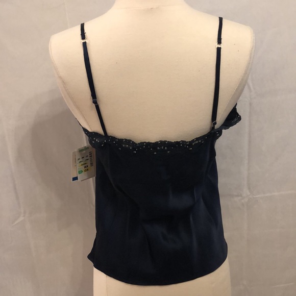 NWT Ilyse Hart LTD Pure Silk Navy Beaded Camisole - Picture 7 of 9